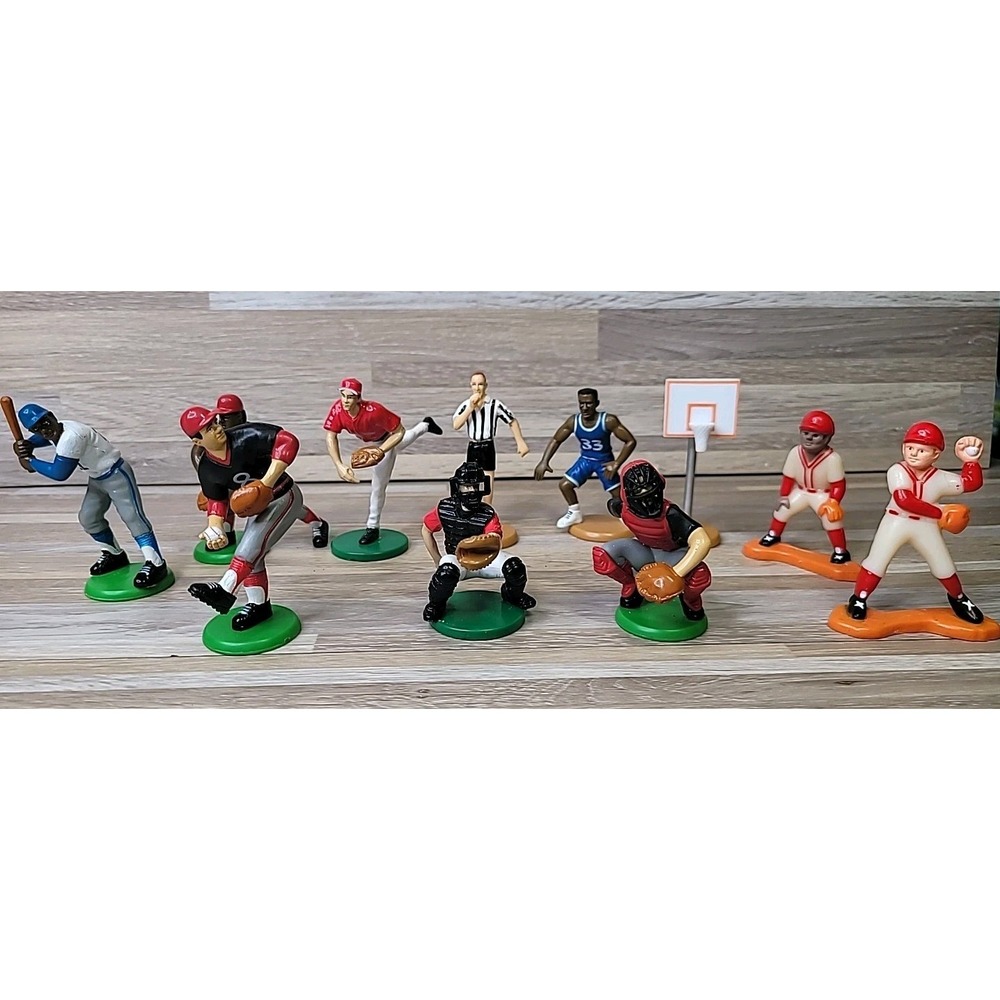 Vintage Bakery‎ Crafts Plastic Cake Toppers Baseball & Basketball